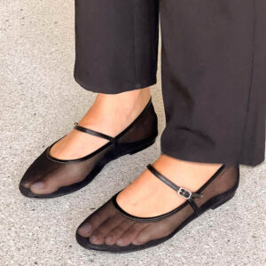 Billini Gilda Black Mesh Ballet Flats